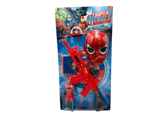 Set Jucarii Supereroi cu Pusca, Masca si Figurina, 51x18.2 cm - Actiune si Distractie!  [1]