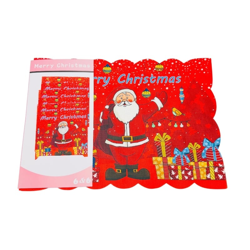 Naproane Craciun Merry Christmas cu Mos Craciun 1buc –  model festiv, 45x30 cm [1]
