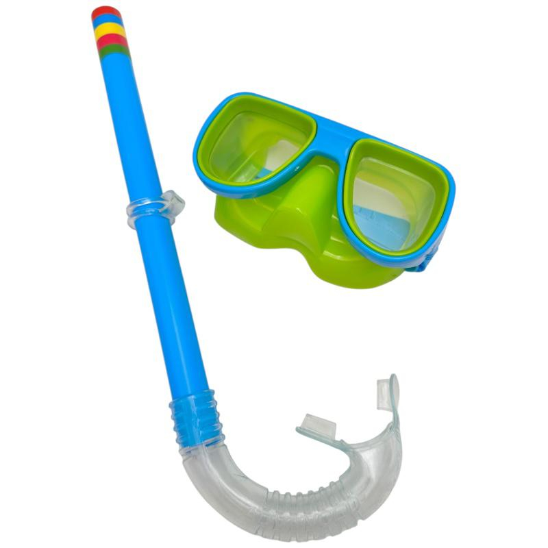 Set Snorkeling Copii – Tub Respiratie 30x10 cm si Ochelari 15x6 cm, Multicolor [1]