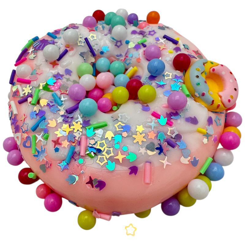 Squishy Roz Gogoasa cu Accesorii – Jucarie Antistres Moale 8x2 cm – BaoBao [6]