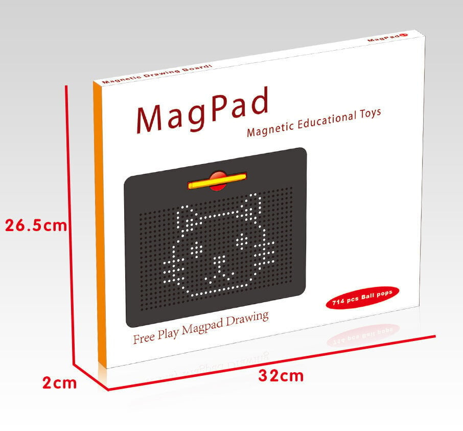 Tabla magnetica pentru desen cu bilute metalice, 714 piese, 32×26.5×2cm, +3ani,   [3]