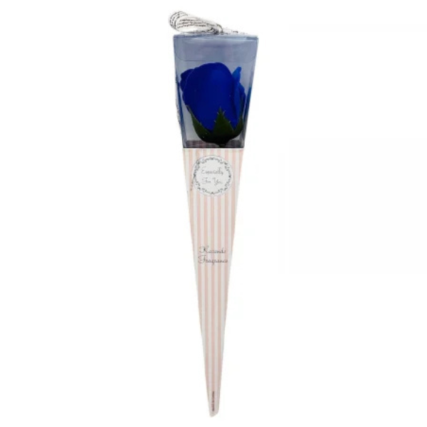 Trandafir albastru din sapun in ambalaj individual, 30 cm [1]