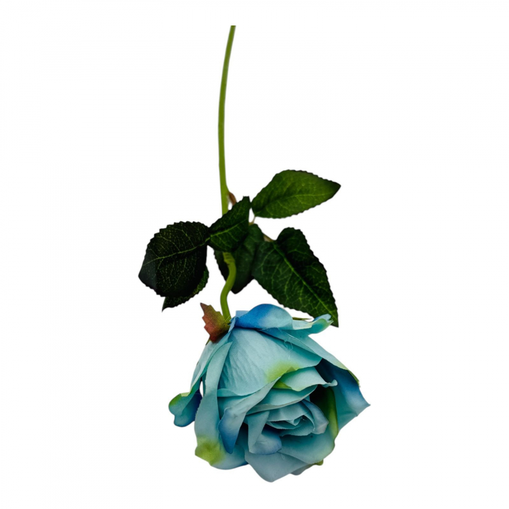 Trandafir Artificial elegant, 51cm, calitate superioara, albastru azur [3]