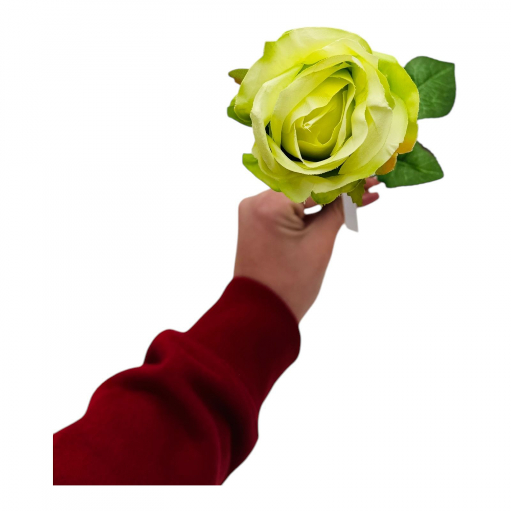 Trandafir Artificial elegant, 51cm, calitate superioara, verde crud [2]