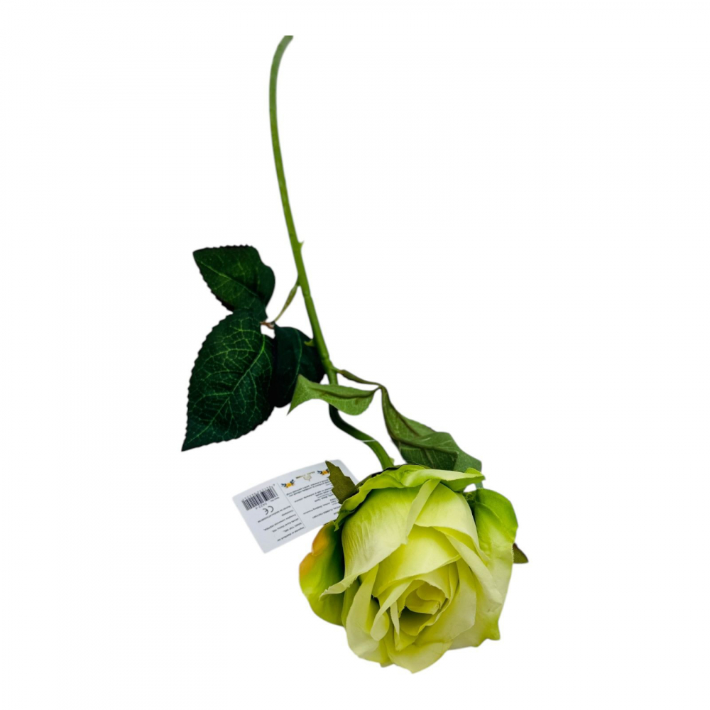 Trandafir Artificial elegant, 51cm, calitate superioara, verde crud [3]