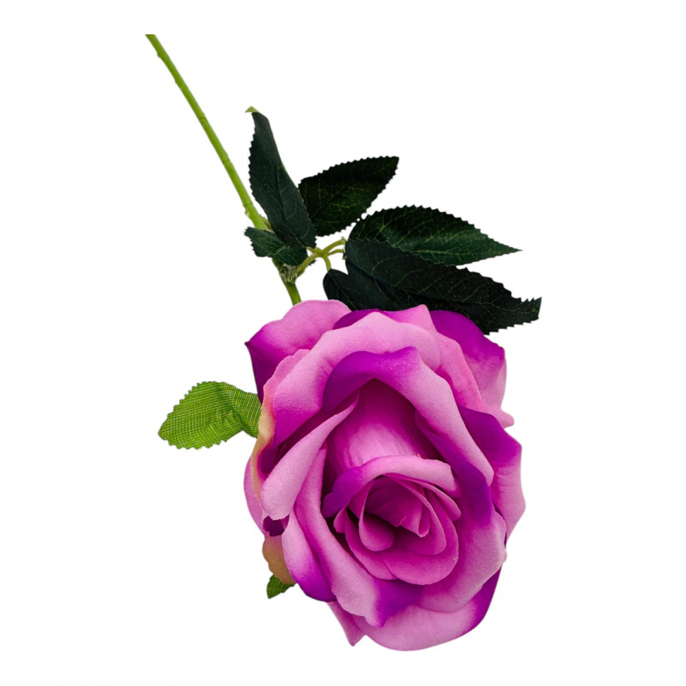 Trandafir elegant artificial, 51cm, calitate superioara, mov+roz [1]
