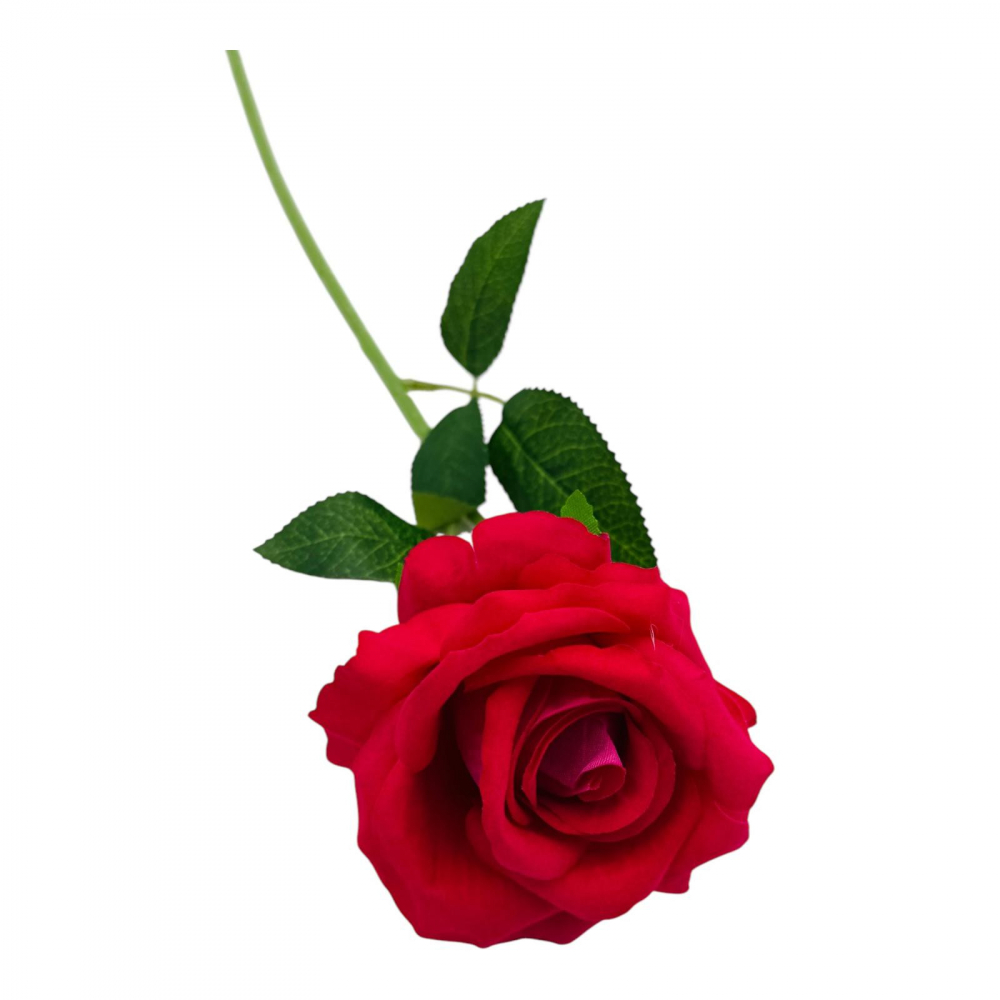 Trandafir elegant artificial, 51cm, calitate superioara, roz intens [2]