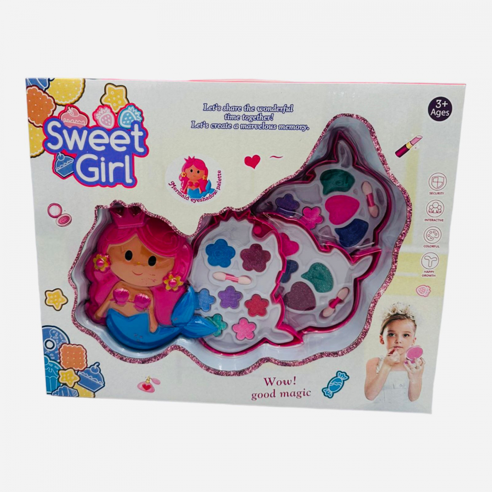 Trusa de farduri pentru fetite, model Sirena, Sweet Girl, 37.5×30.5×6.5cm, multicolor, +3ani, [1]
