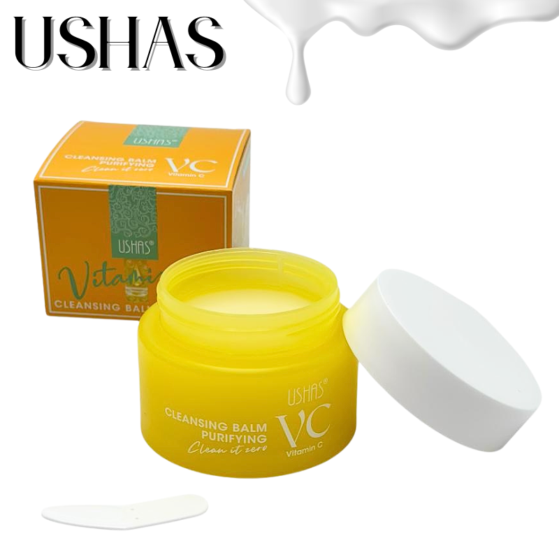 Ushas Cleansing Balm Clean to Zero – Balsam Demachiant Purificator cu Vitamina C si Formula Vegana, BaoBao [1]