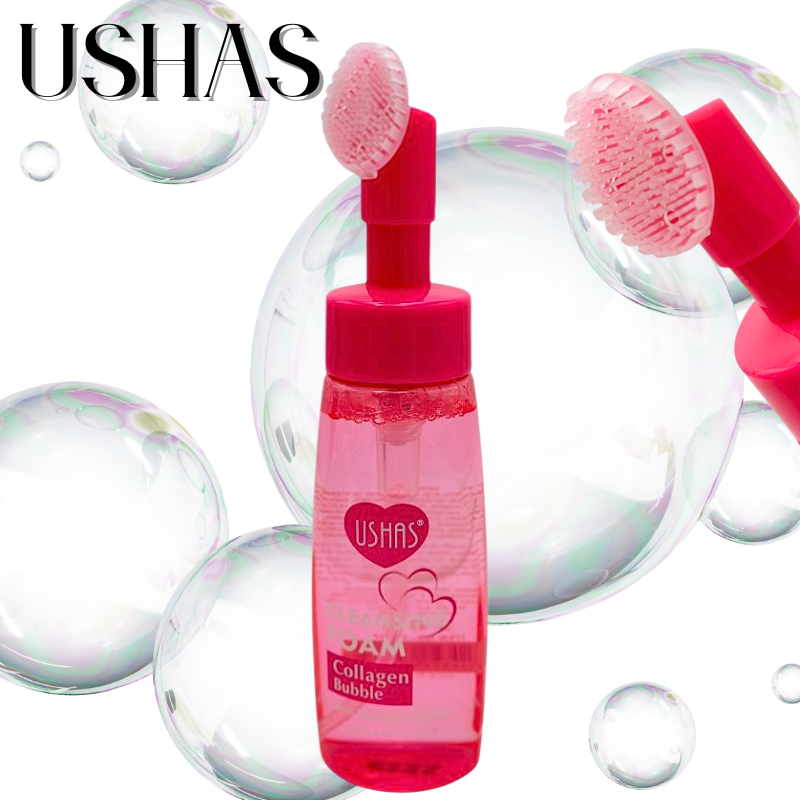 Ushas Cleansing Foam Collagen Bubble 240g – Spuma de Curatare si Masaj Facial cu Colagen, BaoBao [1]