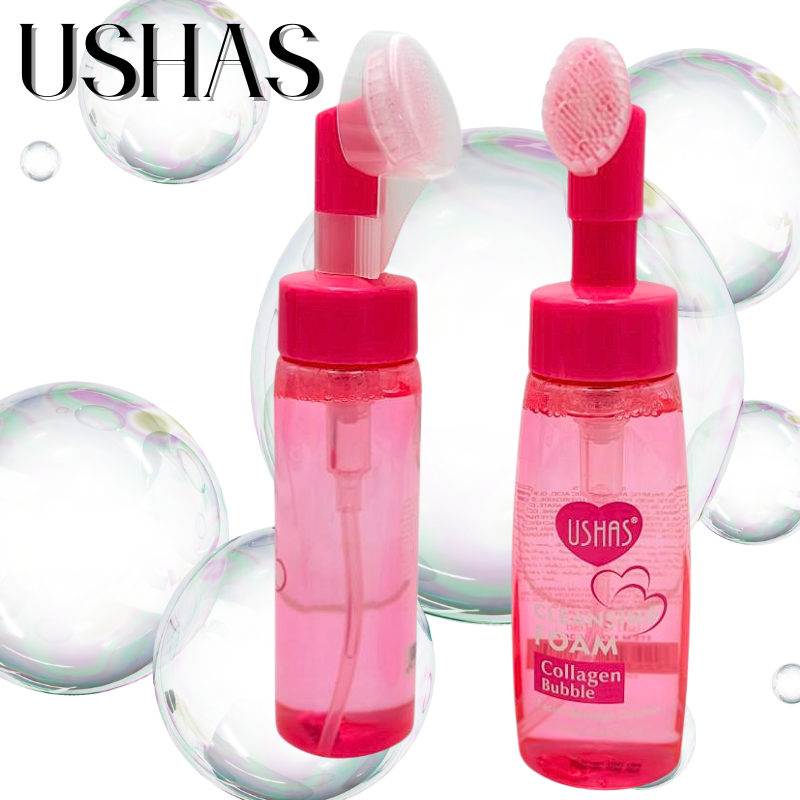 Ushas Cleansing Foam Collagen Bubble 240g – Spuma de Curatare si Masaj Facial cu Colagen, BaoBao [2]
