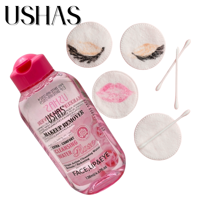 Ushas Cleansing Water cu Trandafiri 138ml – Demachiant Botanic Fata, Ochi si Buze, BaoBao [1]