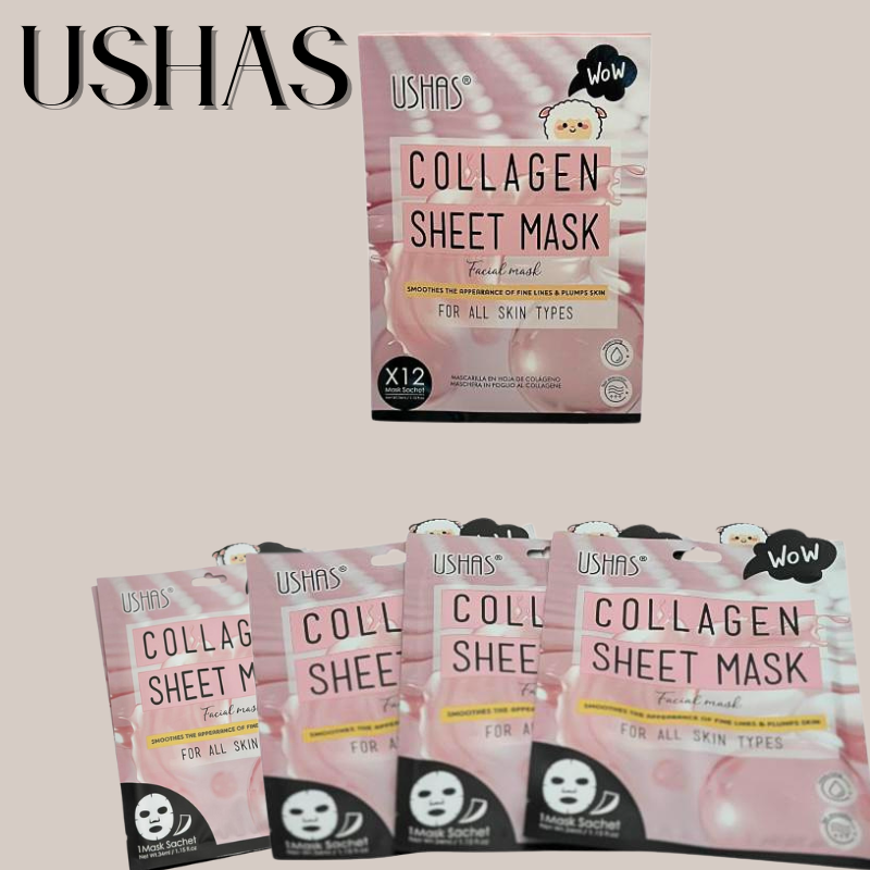 Ushas Collagen Sheet Mask – Masca Faciala cu Colagen pentru Hidratare si Fermitate, BaoBao [2]