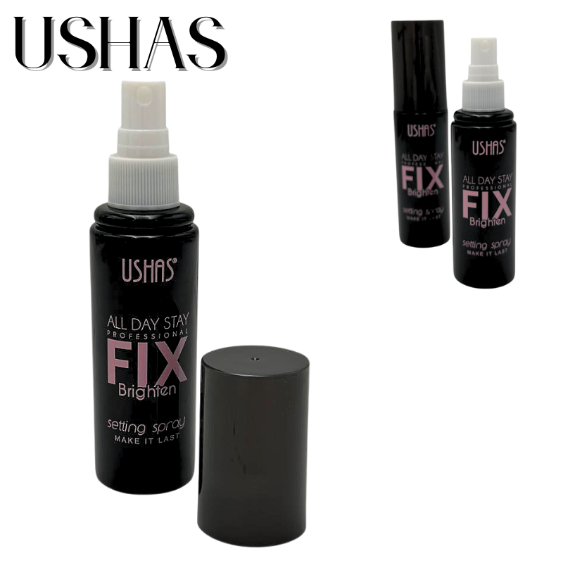 Ushas Fix Brighten Setting Spray 80ml – Spray Fixare Machiaj Profesional, BaoBao [1]