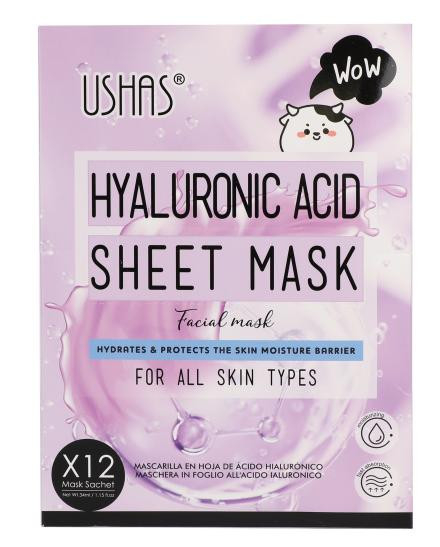 USHAS Hyaluronic Acid Sheet Mask – Mască de Față cu Acid Hialuronic pentru Hidratarea și Protejarea Pielii [1]