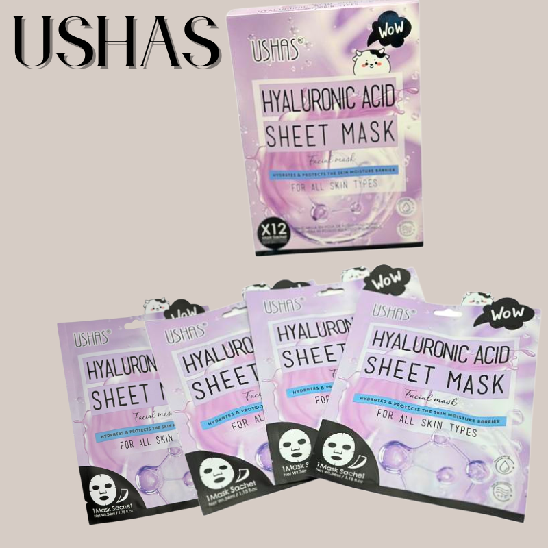 Ushas Hyaluronic Acid Sheet Mask – Masca Faciala Hidratanta pentru Toate Tipurile de Ten, BaoBao [2]