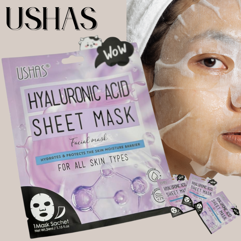 Ushas Hyaluronic Acid Sheet Mask – Masca Faciala Hidratanta pentru Toate Tipurile de Ten, BaoBao [1]