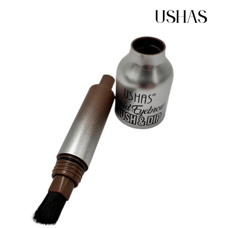 Ushas Liquid Eyebrow Brush & Dip 02, 1.5g – Gel lichid pentru sprancene, look natural si rezistent, BaoBao [2]