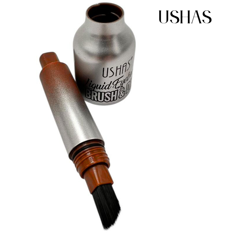 Ushas Liquid Eyebrow Brush & Dip 03, 1.5g – Gel lichid pentru sprancene inchise, precizie si rezistenta, BaoBao [2]