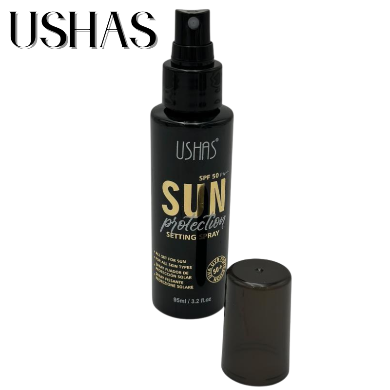 Ushas Sun Protection Setting Spray SPF 50 PA++ 95ml – Fixare Machiaj si Protectie Solara, BaoBao [2]