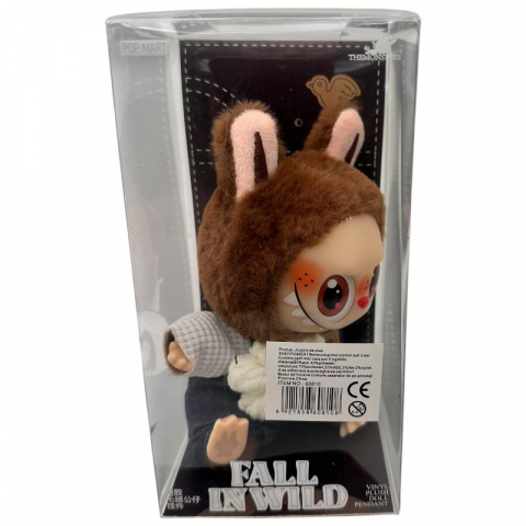 Plus Labubu Maro 18cm – Fall in Wild – Figurina Colectie in Cutie cu Salopeta si Blanita Pufoasa, BaoBao [1]