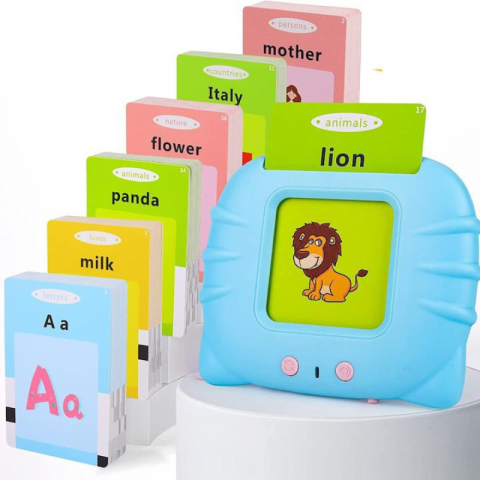 Set Jucarie Educationala Masina de Invatare cu Cititor Carduri Flash din Plastic – 500g, Interactiv si Didactic, BaoBao [5]