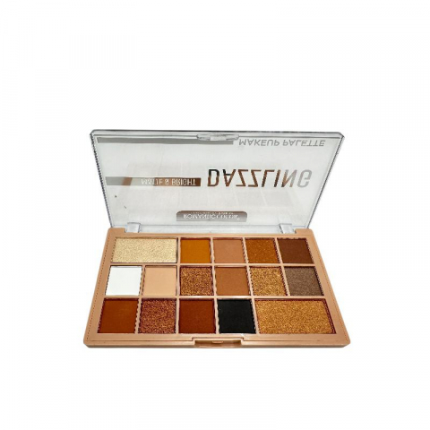 Truse si Accesorii Machiaj - Paleta farduri Romantic Color Matte&Bright 16 culori – Nuante mate si stralucitoare  A1, BaoBao