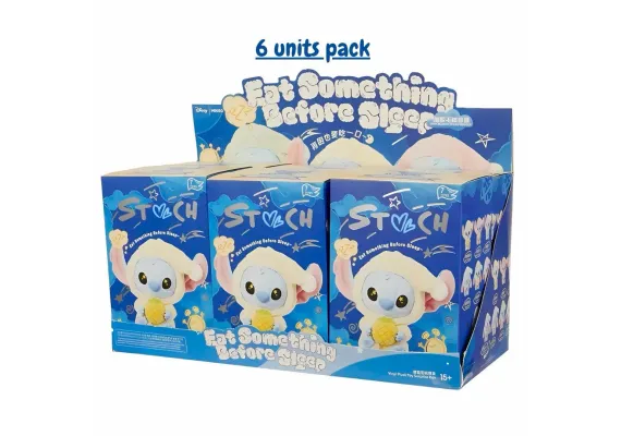 Jucarii de plus - Animăluț drăgălaș Labubu Eat Something Before Sleep blind‑box vinyl plush set 6 bucati