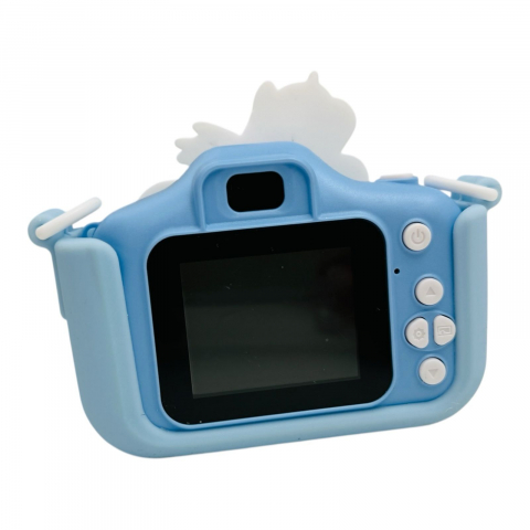 Aparat Foto Copii BaoBao Unicorn HD Ecran 2Inch Jocuri Baterie 1000mAh Albastru [1]