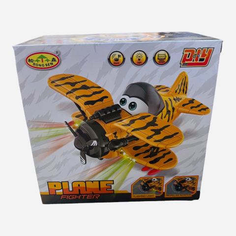 Avion de jucarie cu sunete si lumini, Plane Fighter, 17×16.5×9cm, +3ani,   [4]