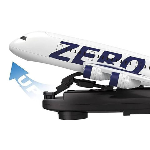Avion mare de jucarie ZERO, 36 cm, cu baza lansatoare, lumini LED, efecte audio, cadou educativ copii [3]