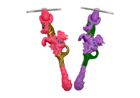 Jucarii interactive - Bagheta Rotativa De Jucarie Cu Unicorn Adorabil – Moara De Vant Cu Lumini Stralucitoare Si Efecte Magice, 