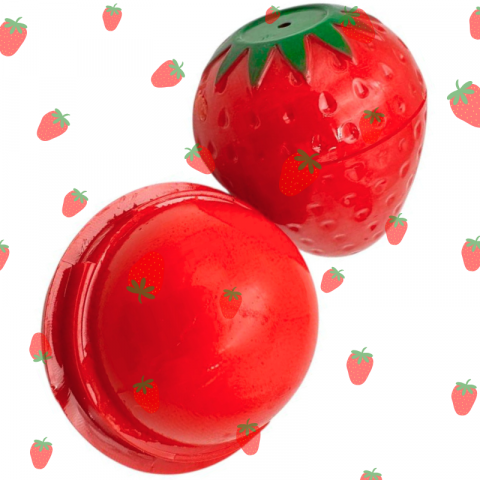 LUCIU - Balsam de buze in forma de capsuna roz cu hidratare intensiva si aroma fructata – BaoBao