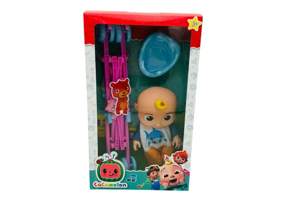 Papusi si accesorii - Bebeluș Adorabil cu Oliță și Cărucior – Jucărie Interactivă 38.5x23.5 cm – Perfect pentru Joacă și Învățare 