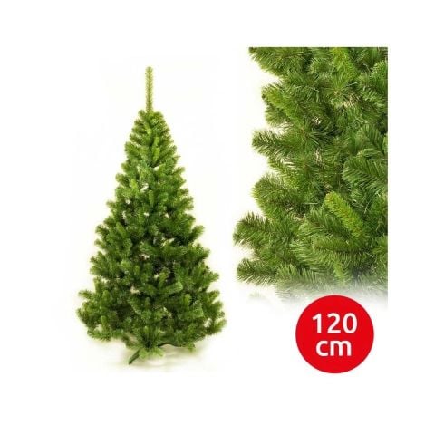 Articole pentru Craciun - Brad artificial 120 cm cu 100 crengi si suport plastic – In cutie cu tematica de craciun