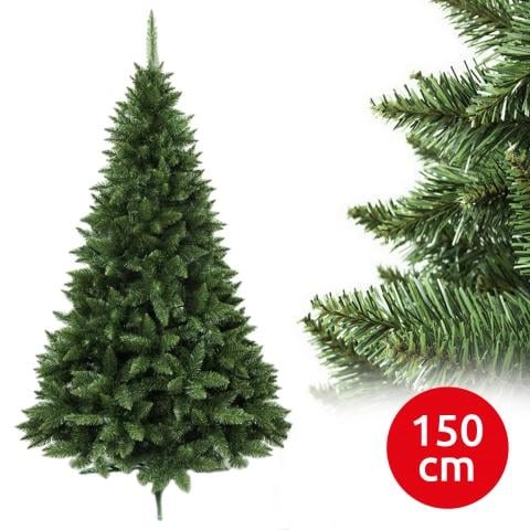 Articole pentru Craciun - Brad artificial 150 cm cu 200 crengi si suport plastic – In cutie cu tematica de craciun