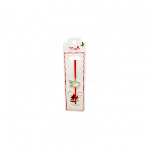 Bratara Martisor, Bufnita Inteleapta, snur rosu elastic, model 2025 [1]