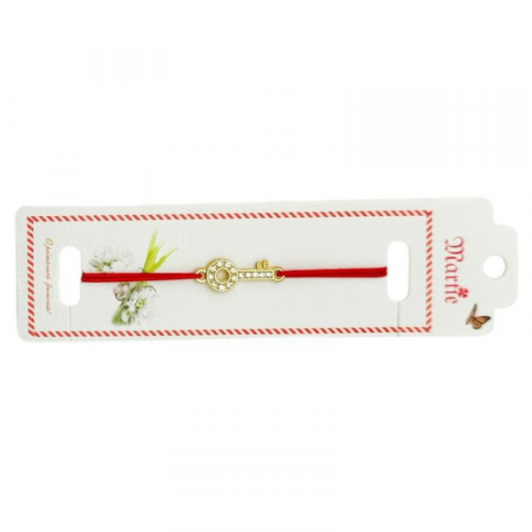 Bratara Martisor, Cheia Succesului, snur rosu elastic, model 2025 [1]