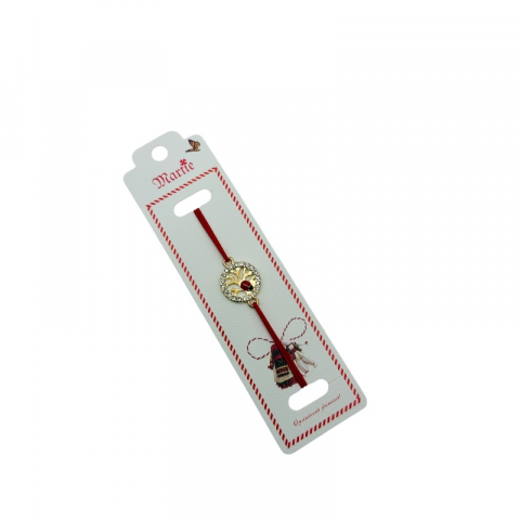 Bratara Martisor, Copacul Vietii, snur rosu elastic, model 2025 [1]