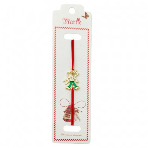 Bratara Martisor, Cosar Norocos, snur rosu elastic, model 2025 [1]
