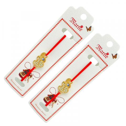 Bratara Martisor, Elefantel Norocos, snur rosu elastic, model 2025 [2]