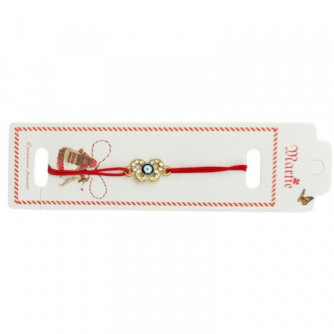 Bratara Martisor, Fluturas Dragalas, snur rosu elastic, model 2025 [1]