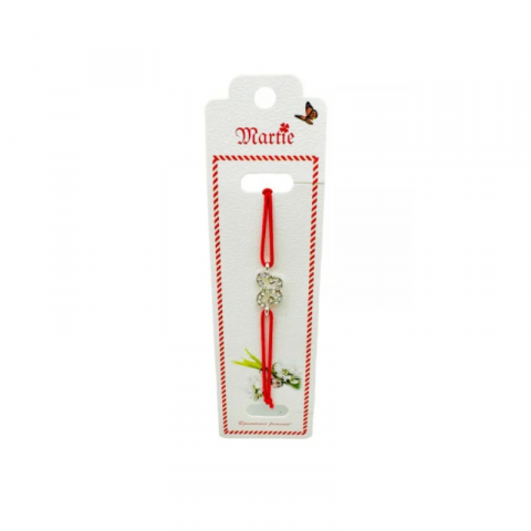 Bratara Martisor, Fluturas Dragut, snur rosu elastic, model 2025 [2]