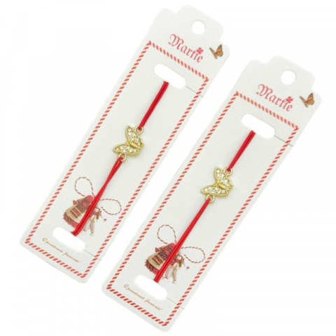 Bratara Martisor, Fluture Dragalas, snur rosu elastic, model 2025 [2]