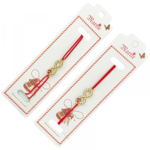 Bratara Martisor, Infinity Love, snur rosu elastic, model 2025 [2]