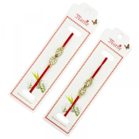 Bratara Martisor, Infinity Love, snur rosu elastic, model 2025 [2]