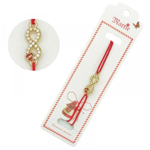 Martisor Bratara - Bratara Martisor, Infinity Love, snur rosu elastic, model 2025