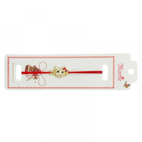 Bratara Martisor, Pisicuta Simpatica, snur rosu elastic, model 2025 [1]