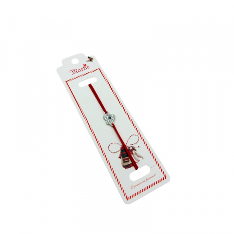 Martisor Bratara - Bratara Martisor, Pure Love, snur rosu elastic, model 2025