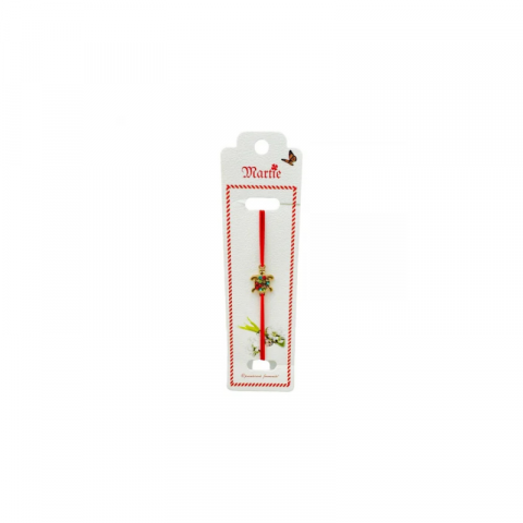 Bratara Martisor, Testoasa Norocoasa, snur rosu elastic, model 2025 [1]